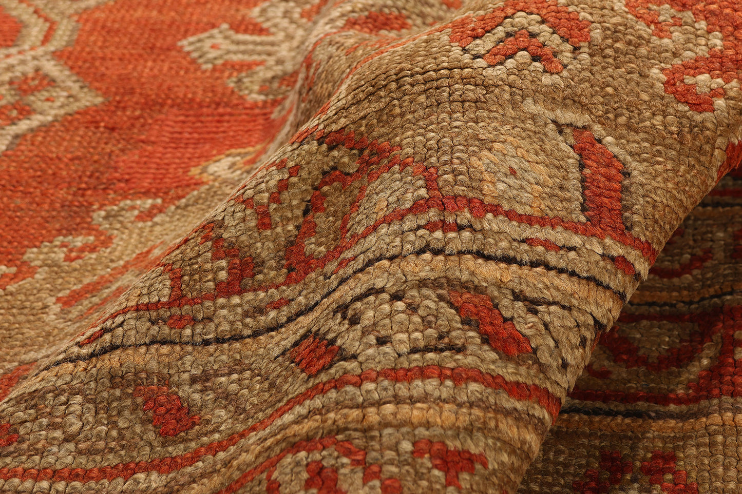 11 x 19 - Red Antique Turkish Oushak Rug - 79683