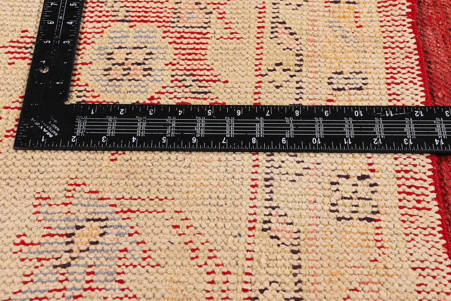 10 x 13 - Red Antique Turkish Oushak Rug - 79684