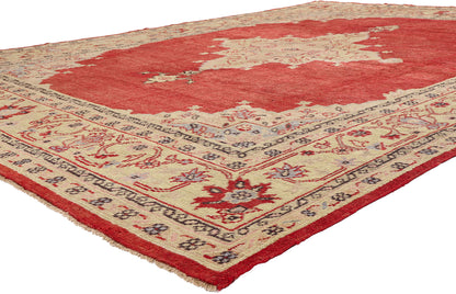 10 x 13 - Red Antique Turkish Oushak Rug - 79684