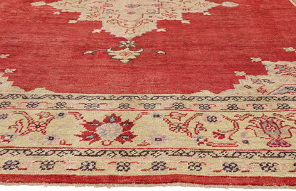10 x 13 - Red Antique Turkish Oushak Rug - 79684