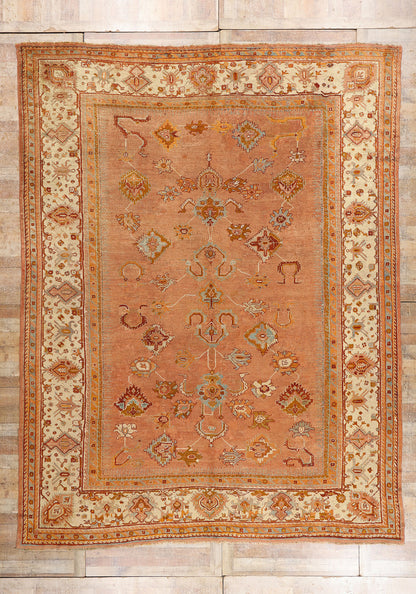 11 x 15 - Rust Antique Turkish Oushak Rug - 79685