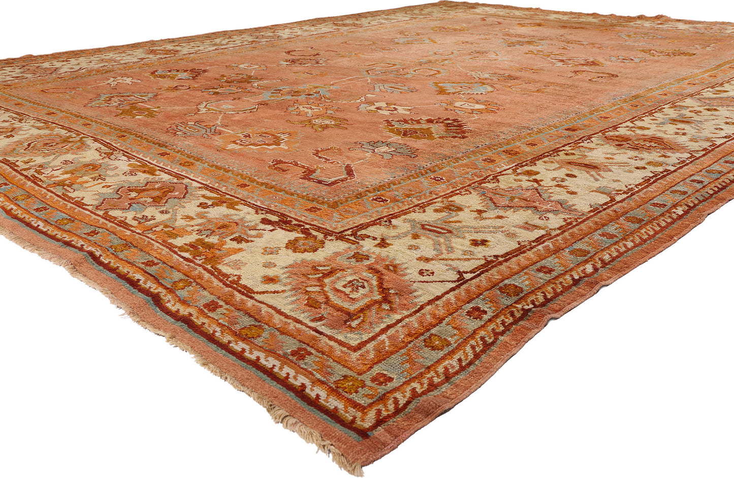 11 x 15 - Rust Antique Turkish Oushak Rug - 79685