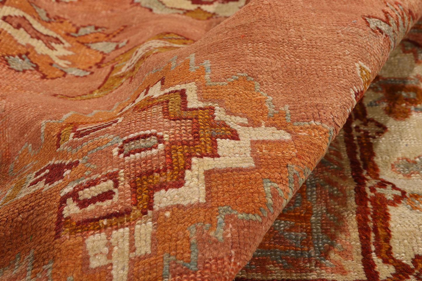 11 x 15 - Rust Antique Turkish Oushak Rug - 79685