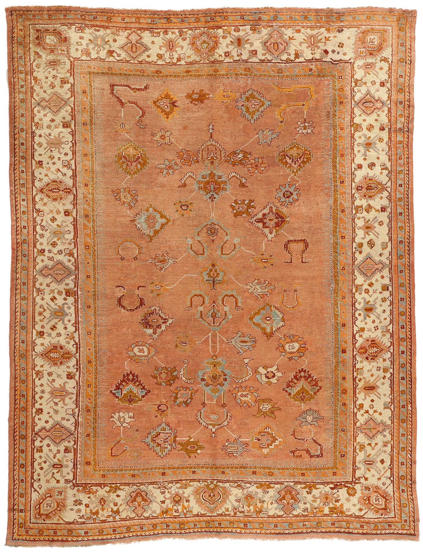 11 x 15 - Rust Antique Turkish Oushak Rug - 79685