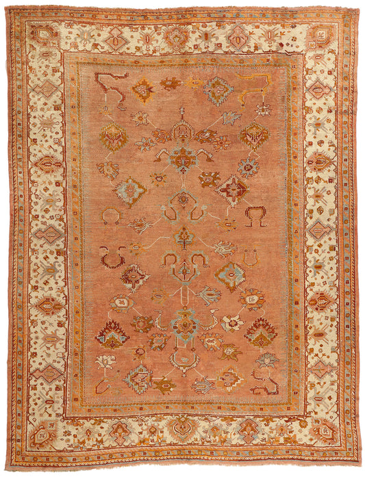 11 x 15 - Rust Antique Turkish Oushak Rug - 79685