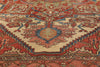 9 x 13 - Ivory Antique Persian Serapi Rug - 79686