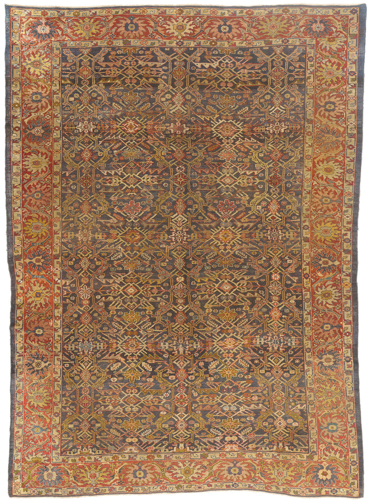 10 x 14 - Navy Blue Antique Persian Sultanabad Rug - 79687