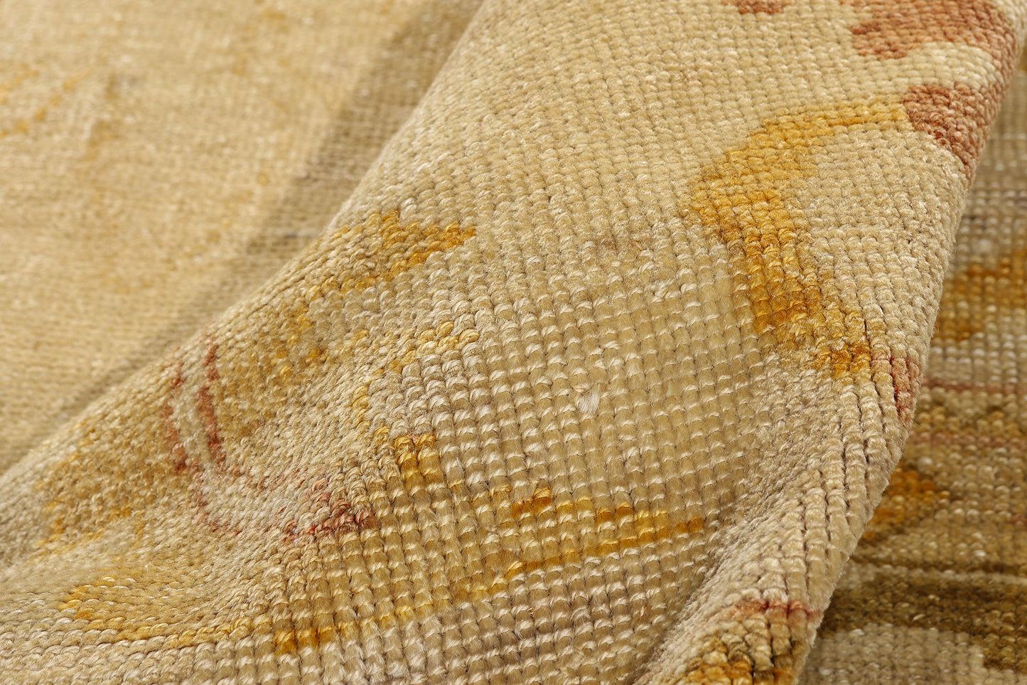 11 x 15 - Tan Vintage Turkish Oushak Rug - 79688