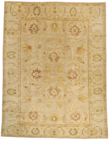 11 x 15 - Tan Vintage Turkish Oushak Rug - 79688