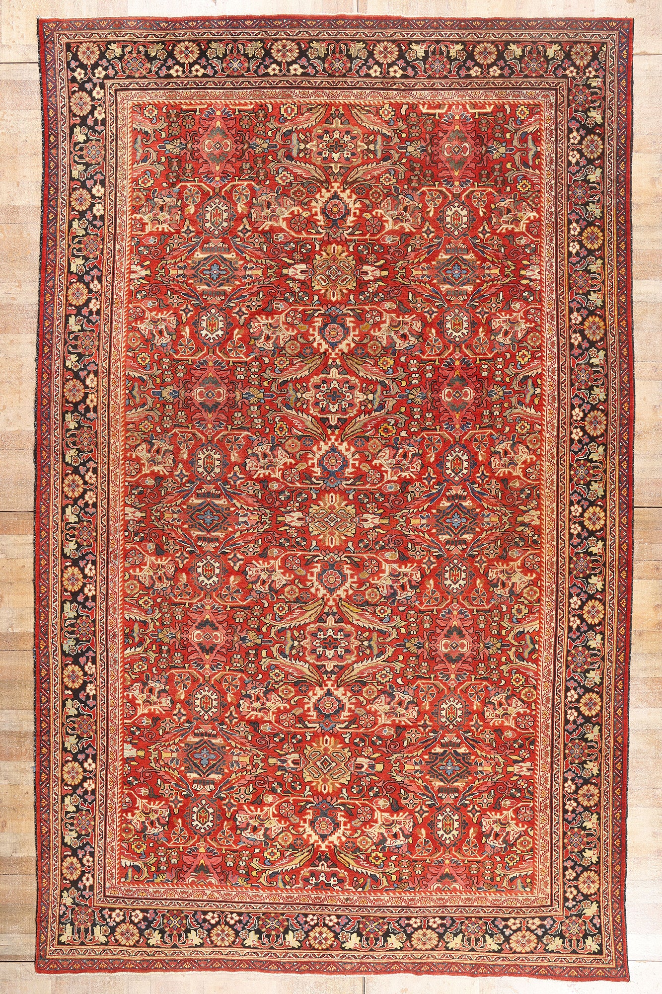 11 x 17 Red Antique Persian Mahal Rug 79689