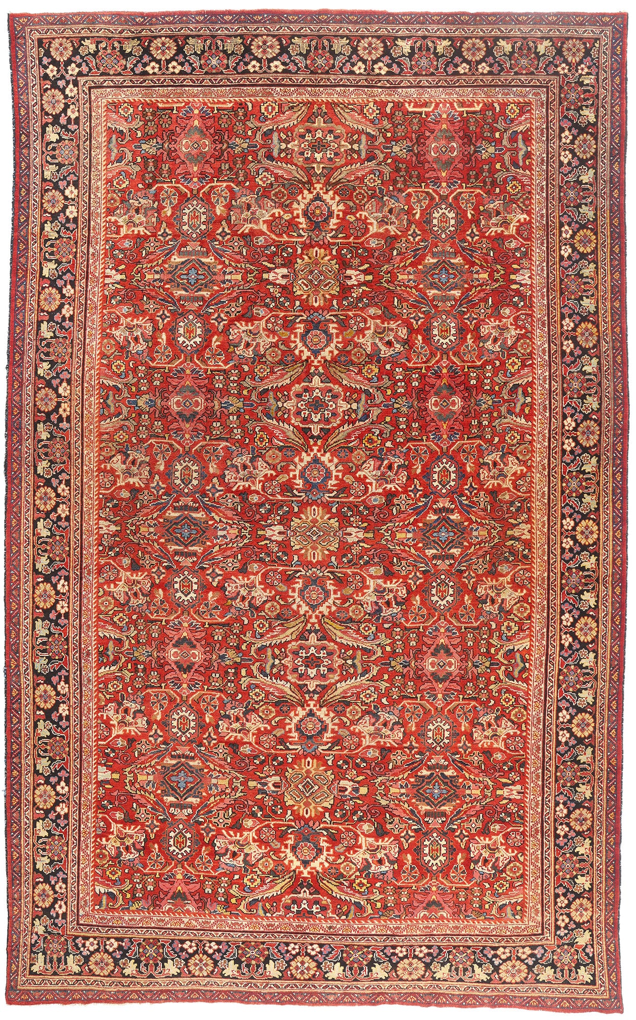 11 x 17 Red Antique Persian Mahal Rug 79689