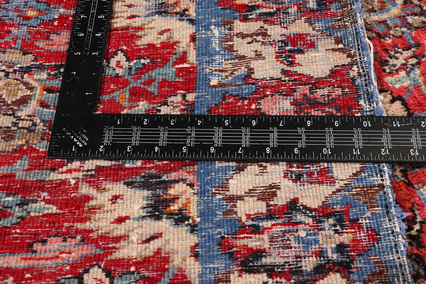 3 x 12 - Red Antique Persian Mashhad Rug - 79691