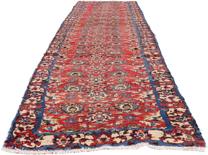 3 x 12 - Red Antique Persian Mashhad Rug - 79691