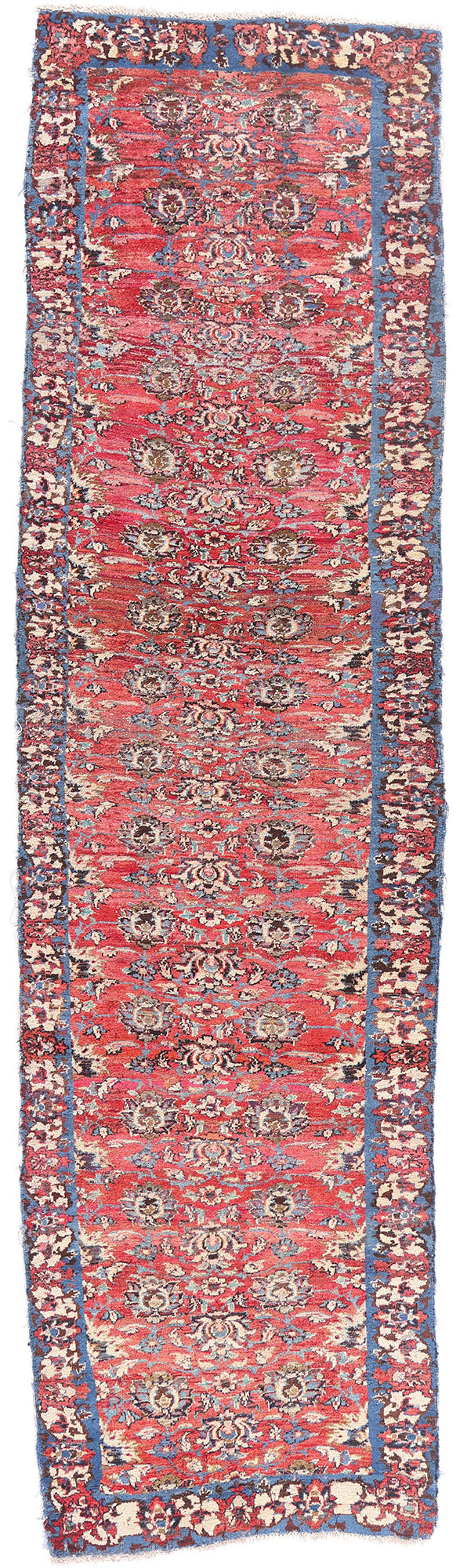 3 x 12 - Red Antique Persian Mashhad Rug - 79691