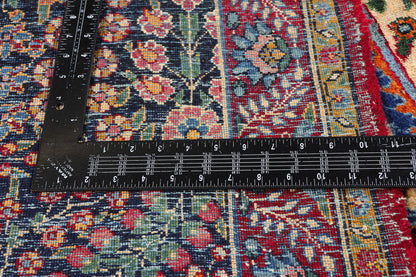 12 x 17 - Ivory Antique Persian Yazd Rug - 79693