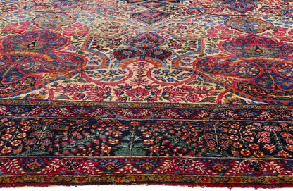 12 x 17 - Ivory Antique Persian Yazd Rug - 79693