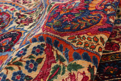 12 x 17 - Ivory Antique Persian Yazd Rug - 79693