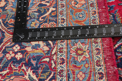 11 x 16 - Red Antique Persian Kashan Rug - 79694