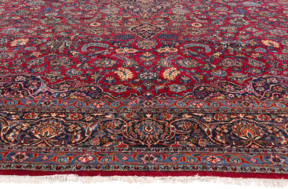 11 x 16 - Red Antique Persian Kashan Rug - 79694