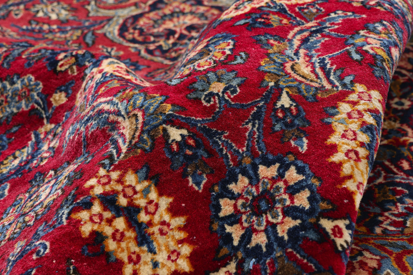 11 x 16 - Red Antique Persian Kashan Rug - 79694