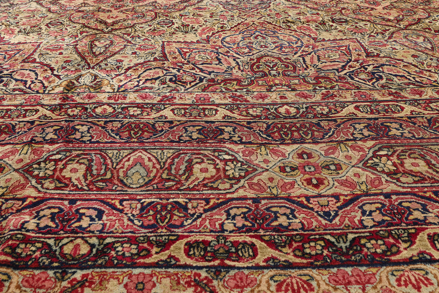 13 x 22 - Beige Antique Persian Kermanshah Rug - 79695