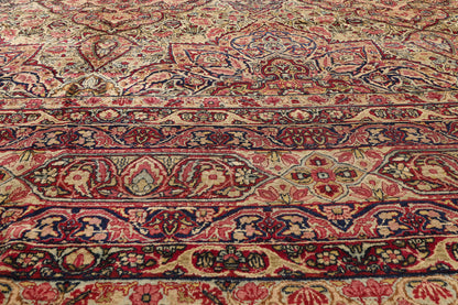 13 x 22 - Beige Antique Persian Kermanshah Rug - 79695