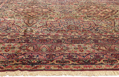 13 x 22 - Beige Antique Persian Kermanshah Rug - 79695
