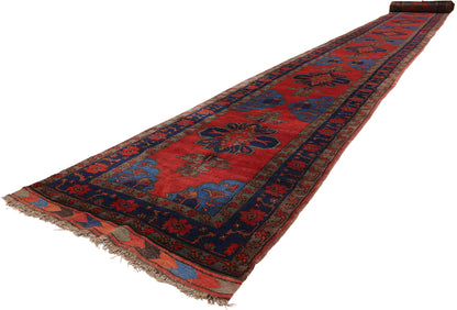 3 x 30 - Red Antique Afghan Turkoman Rug - 79696