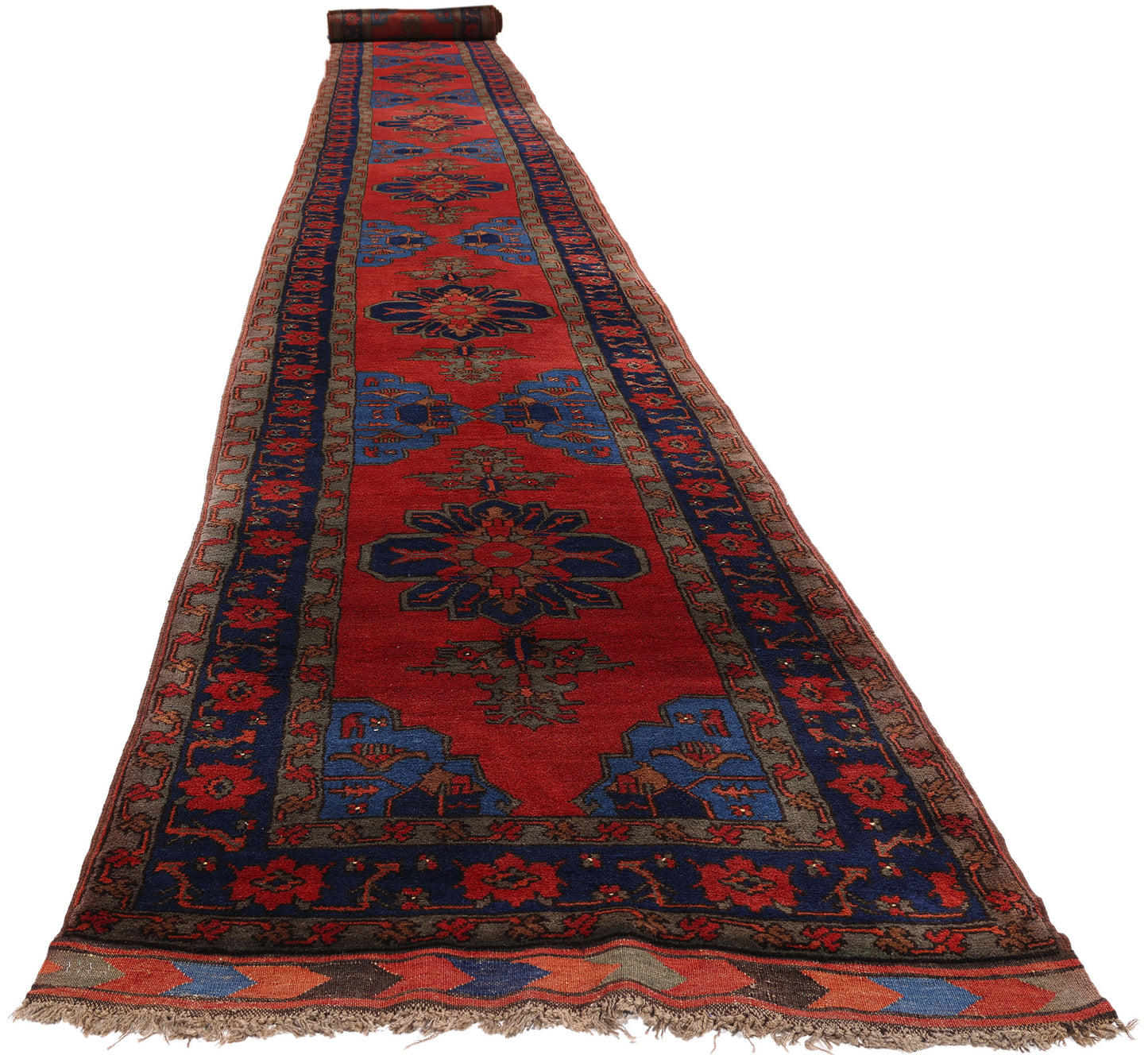 3 x 30 - Red Antique Afghan Turkoman Rug - 79696