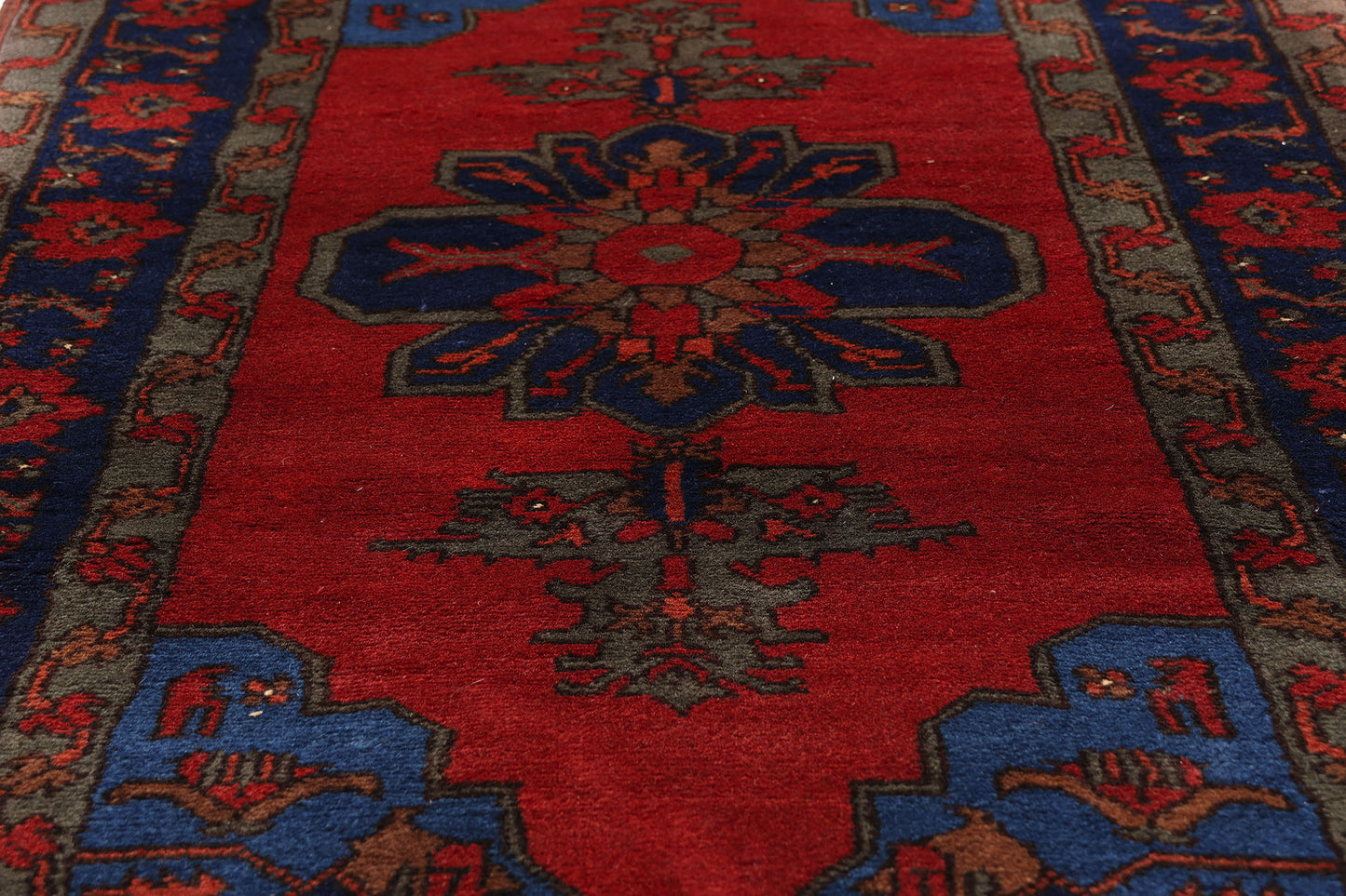 3 x 30 - Red Antique Afghan Turkoman Rug - 79696