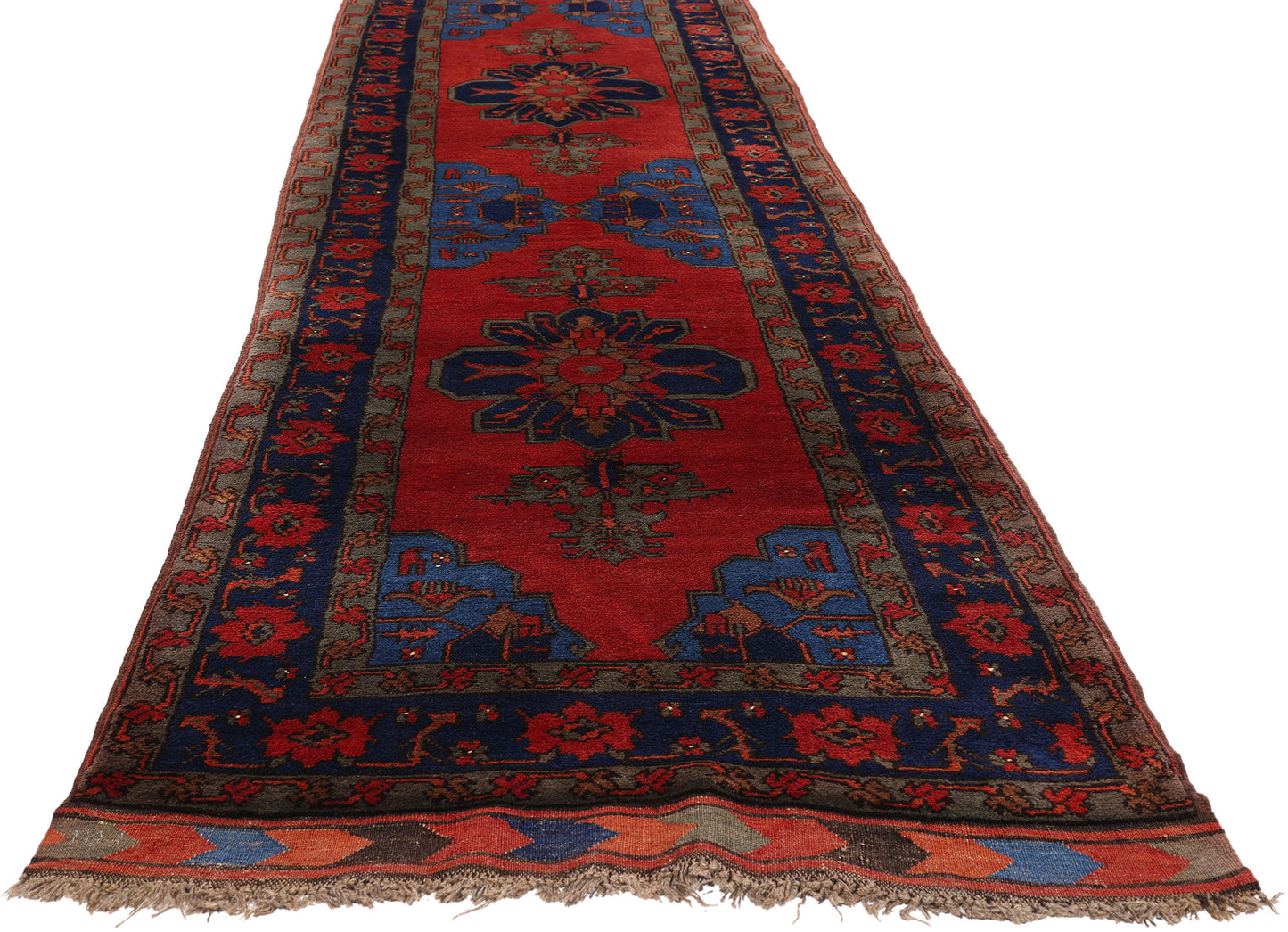 3 x 30 - Red Antique Afghan Turkoman Rug - 79696