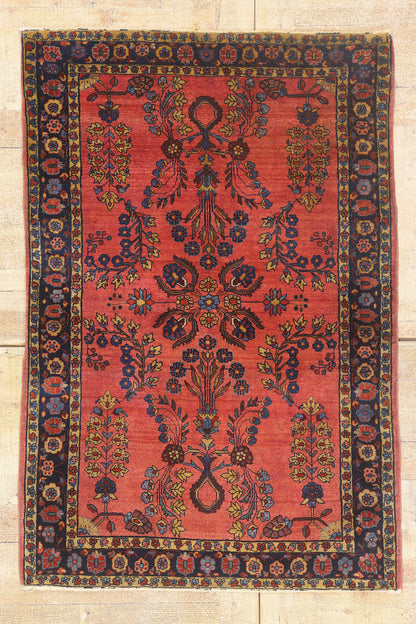 3 x 5 - Red Antique Persian Sarouk Rug - 79699