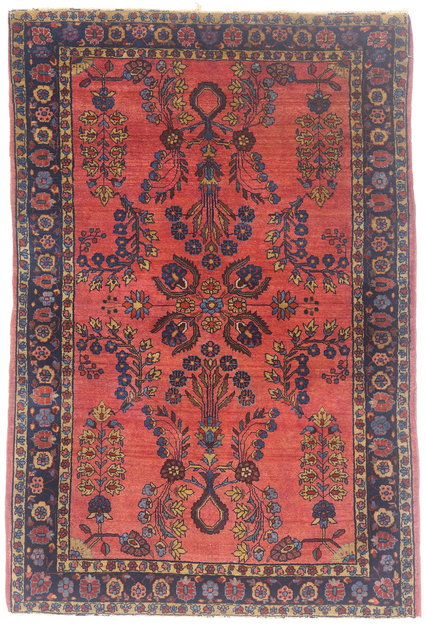 3 x 5 - Red Antique Persian Sarouk Rug - 79699