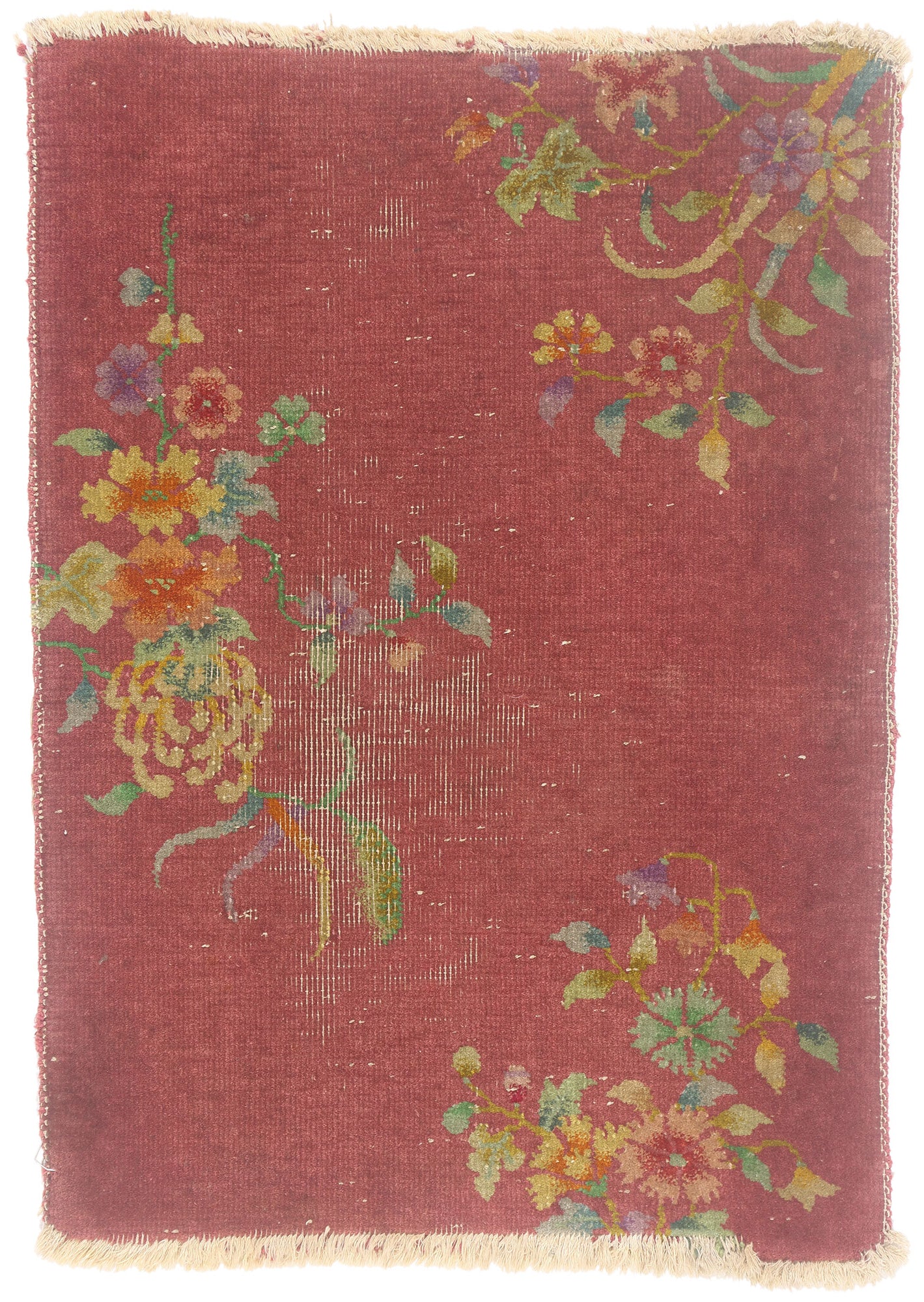 2 x 3 - Red Antique Chinese Art Deco Rug - 79700