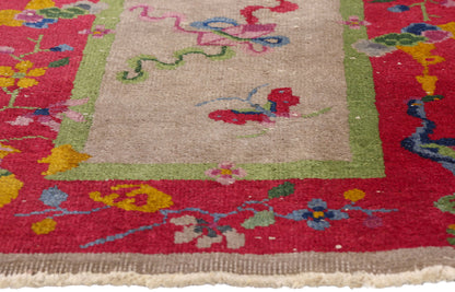 2 x 3 - Taupe Antique Chinese Art Deco Rug - 79701