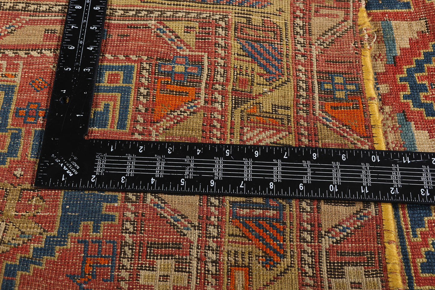 4 x 5 - Rust Antique Caucasian Kazak Rug - 79703