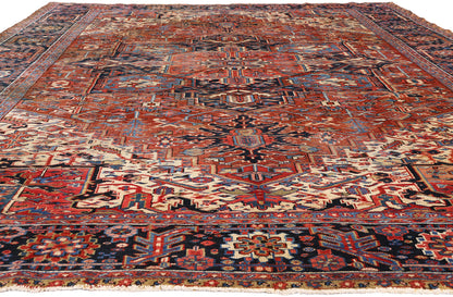 10 x 14 - Red Antique Persian Heriz Rug - 79704