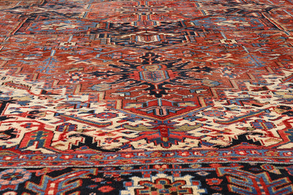 10 x 14 - Red Antique Persian Heriz Rug - 79704
