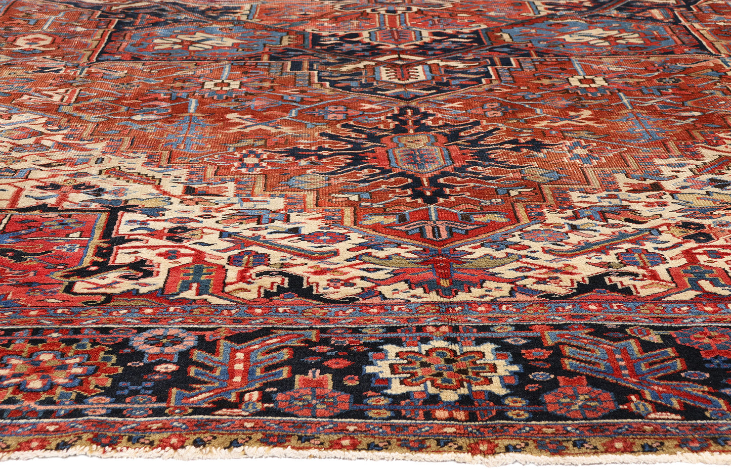 10 x 14 - Red Antique Persian Heriz Rug - 79704