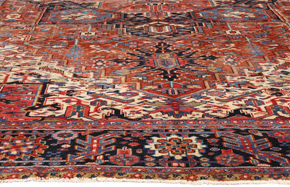 10 x 14 - Red Antique Persian Heriz Rug - 79704