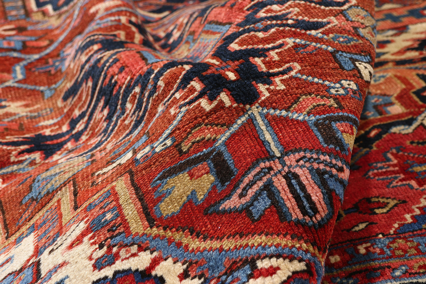 10 x 14 - Red Antique Persian Heriz Rug - 79704