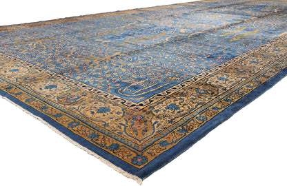 11 x 23 - Blue Antique Indian Agra Rug - 79705