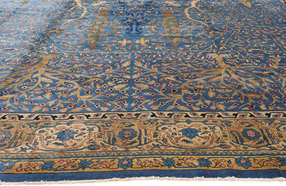 11 x 23 - Blue Antique Indian Agra Rug - 79705