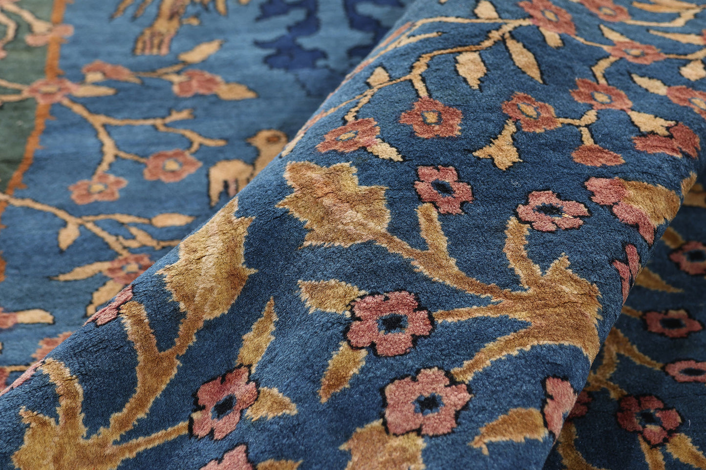 11 x 23 - Blue Antique Indian Agra Rug - 79705
