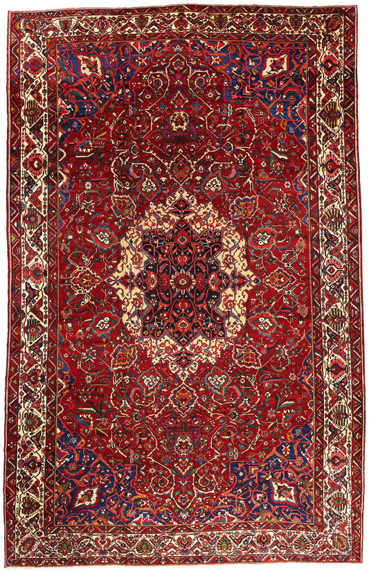 14 x 23 - Red Antique Persian Bakhtiari Rug - 79706