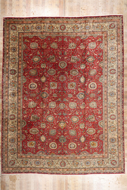 15 x 19 - Red Antique Persian Tabriz Rug - 79707