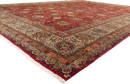 15 x 19 - Red Antique Persian Tabriz Rug - 79707