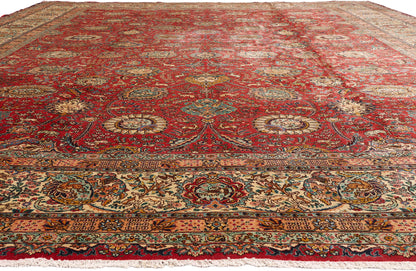 15 x 19 - Red Antique Persian Tabriz Rug - 79707