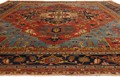 13 x 16 - Red Vintage Persian Heriz Rug - 79709