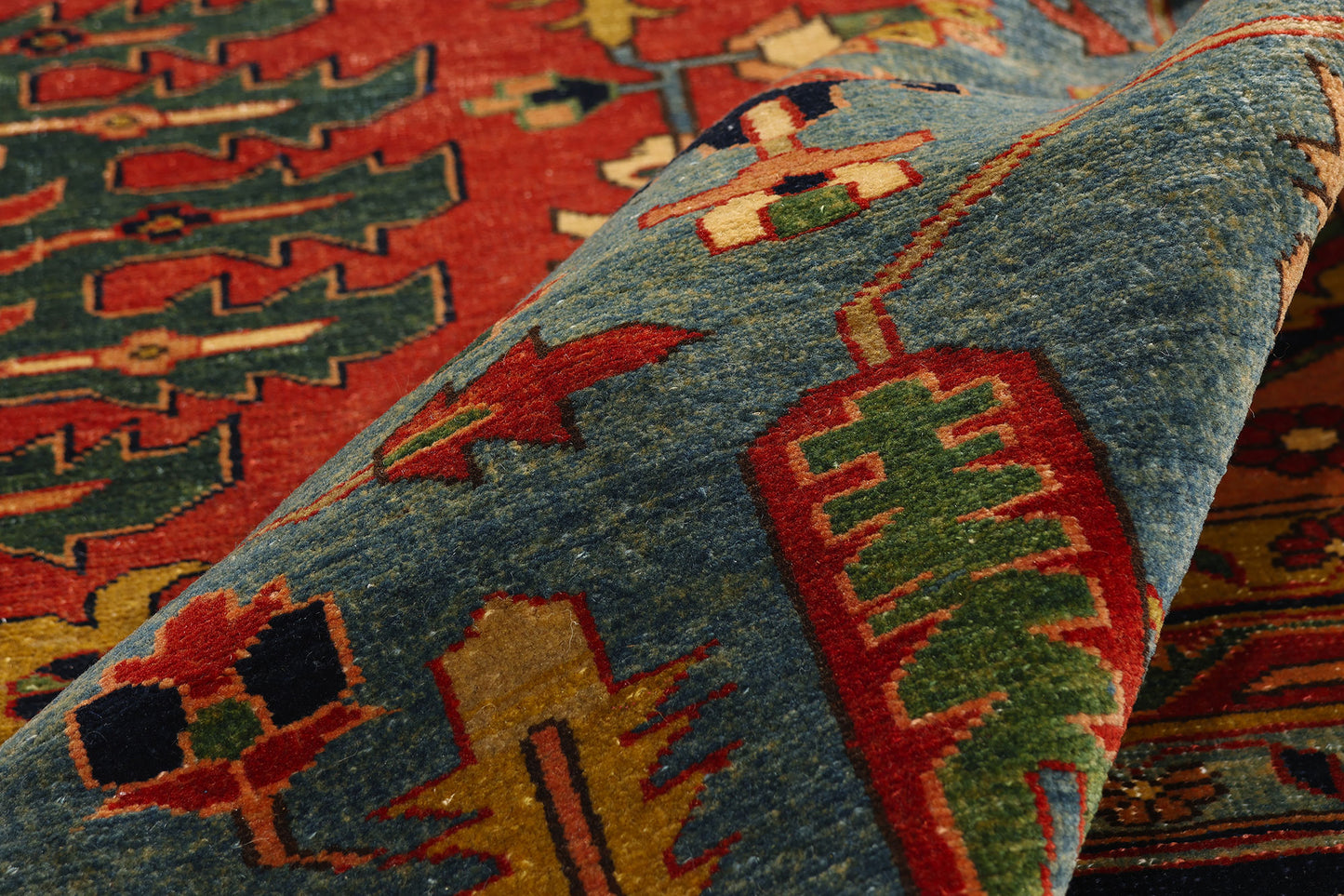 13 x 16 - Red Vintage Persian Heriz Rug - 79709